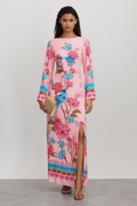 Raishma Silk Long Sleeve Maxi Dress