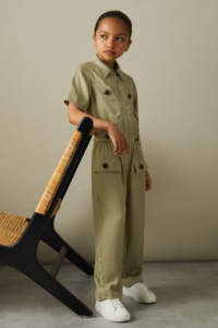 Olivia – Khaki Junior Utility Style Jumpsuit