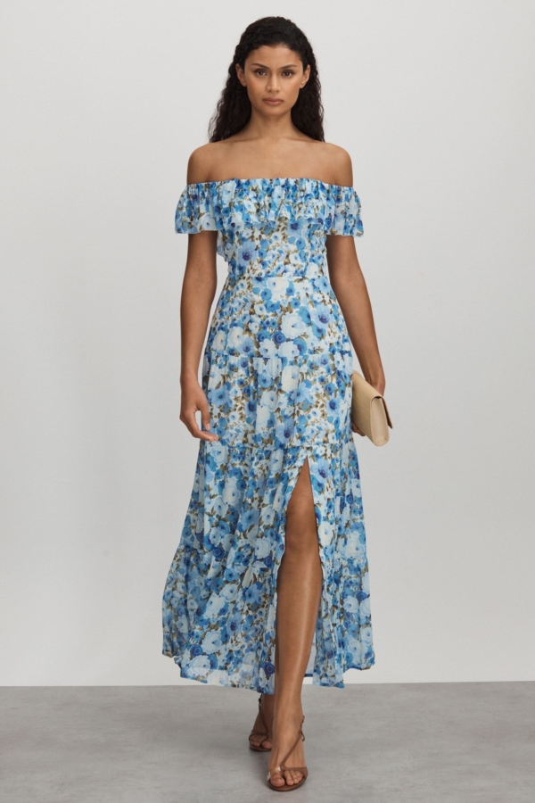 Paige Silk Georgette Floral Print Maxi Dress