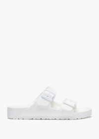 BIRKENSTOCK Arizona EVA White Two Bar Mules Size: 37, Colour: White Fa