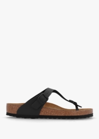 BIRKENSTOCK Gizeh Birko-Flor Black Sandals Colour: Black Leather, Size