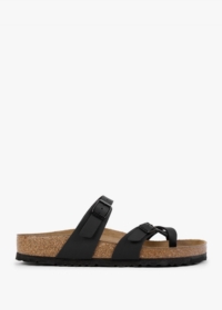 BIRKENSTOCK Mayari Black Birko-Flor Thong Sandals Colour: Bke, Size: 4