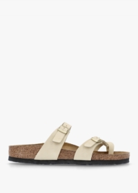 BIRKENSTOCK Mayari Ecru Nubuck Leather Sandals Colour: Beige Leather,