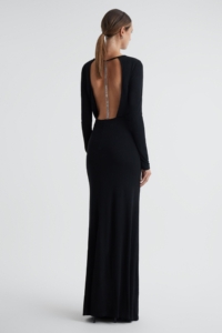 Dora – Black Diamanté Bodycon Maxi Dress