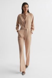 Dania Nude Regular Wide Leg Jumpsuit – Light Brown