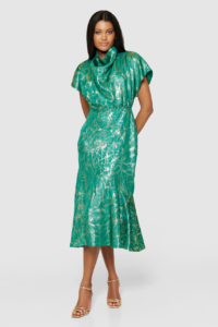 Closet London Green  A-Line Asymmetric Dress