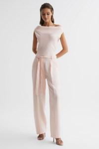 Maple – Nude Off-The-Shoulder Jumpsuit