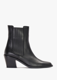 DANIEL Indie Black Leather Western Chelsea Boots Colour: Black Leather