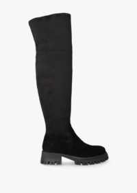 DANIEL Larisa Black Suede Stretch Over The Knee Boots Size: 41, Colour