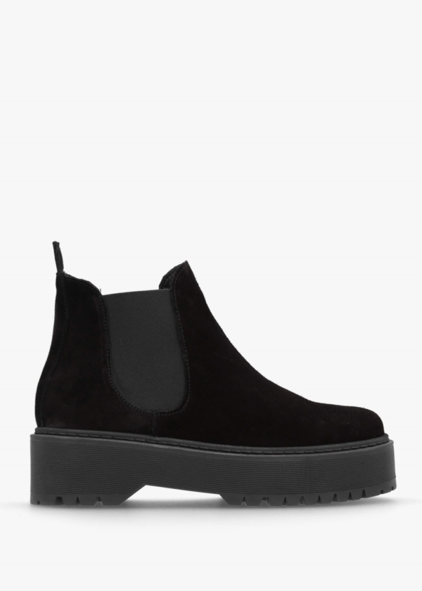 DANIEL Lassi Black Suede Chunky Chelsea Boots Size: 41