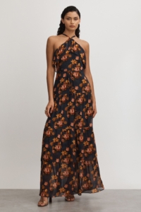 Paige Silk Georgette Floral Print Maxi Dress