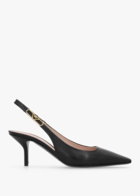 EMPORIO ARMANI Decollete Black Leather Sling Back Heels Colour: Black