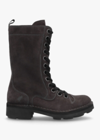 FLY LONDON Naji Diesel Suede Calf Boots Size: 40, Colour: Grey Suede