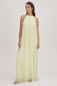 Florere Lace Pleated Maxi Dress