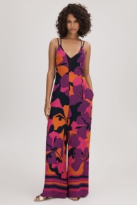 Florere Printed Wide Leg Jumpsuit