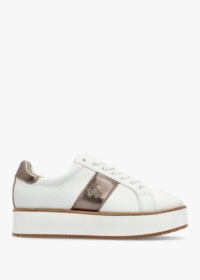 LAUREN RALPH LAUREN Amelia Snow White Twilight Flatform Trainers Size: