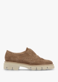 LUCA GROSSI Tan Suede Brogue Trouser Shoe Size: 41, Colour: Tan Suede