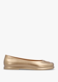 MARC JACOBS x Melissa Ruby Gold Beige Ballet Pumps Size: 8, Colour: Go