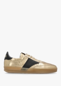 MJUS Flash Gold Metallic Leather Trainers Size: 39, Colour: Gold Metal