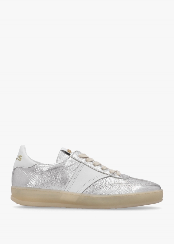 MJUS Flash Silver Metallic Leather Trainers Size: 41