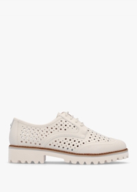 MODA IN PELLE Eloni Off White Leather Lace Up Brogues Size: 37, Colour