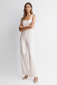 Good American – Tailored Jumpsuit, Ivory