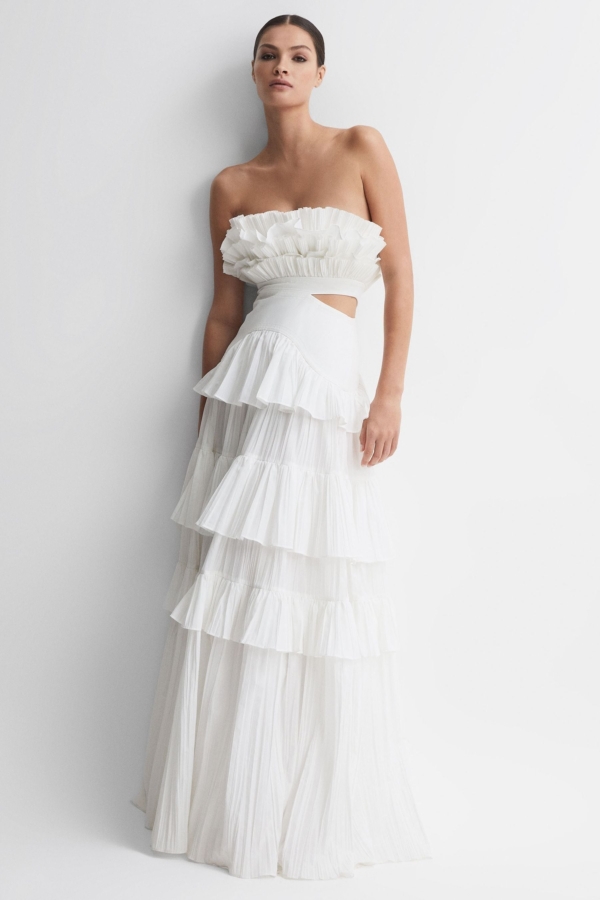 Acler Strapless Tiered Maxi Dress