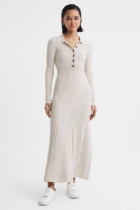 Anna Quan Knitted Polo Maxi Dress