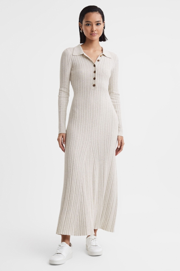 Anna Quan Knitted Polo Maxi Dress