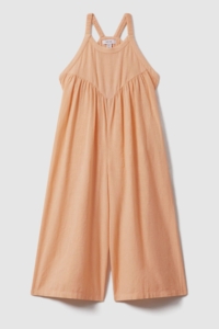 Daphne – Peach Teen Cotton Linen Jumpsuit,