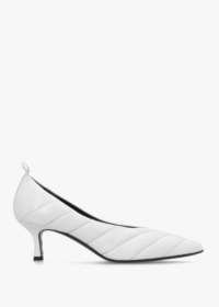 PREZIOSO Coda White Patent Leather Court Shoes Size: 41, Colour: White