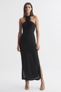 Joslin Silk Halterneck Maxi Dress