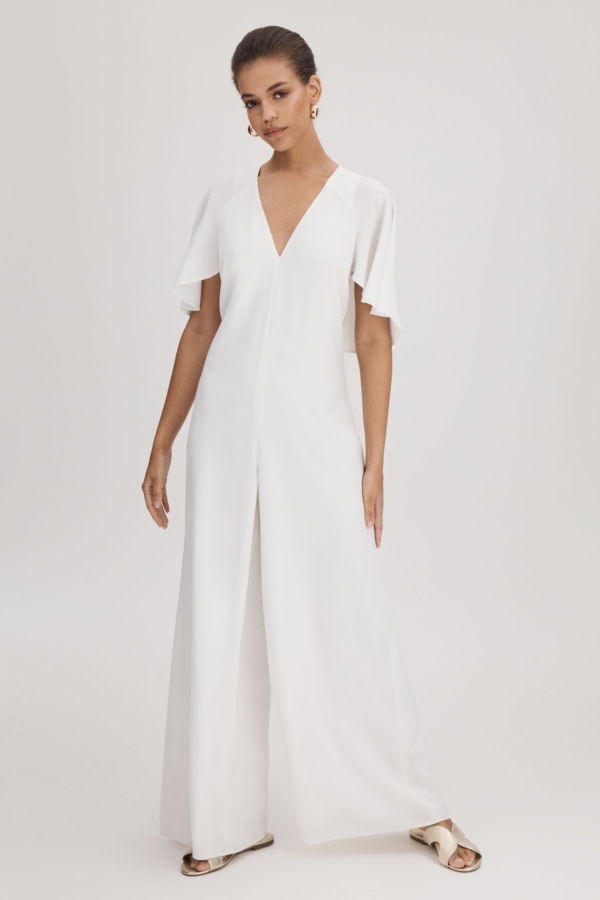 Florere Cape Wide Leg Jumpsuit