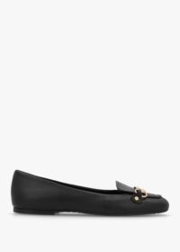 SEE BY CHLOE Signature Black Leather Ballet Pumps Colour: Black Leathe