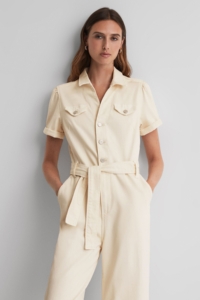 PAIGE Anessa – Denim Jumpsuit, Cream