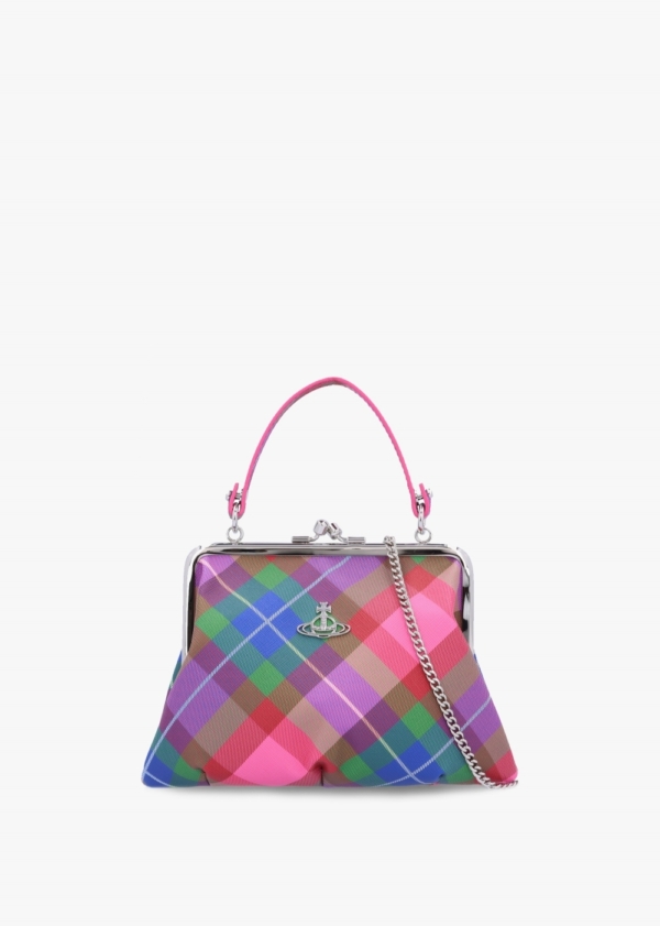 VIVIENNE WESTWOOD Granny Frame Candy Tartan Purse  Size: One Size