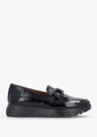 WONDERS Rose Black Patent Loafers Size: 41, Colour: Black Patent