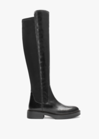 ALPE Comice Black Leather Over The Knee Boots Colour: Black Leather, S