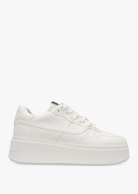 ASH Match Off White Chrome Free Leather Flatform Trainers Colour: Wte,