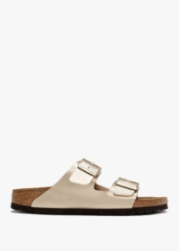 BIRKENSTOCK Arizona Birko-Flor Gold Two Bar Mules Colour: Gde, Size: 4