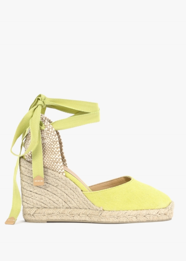 CASTANER Carina Yellow Wedge Espadrilles Size: 40