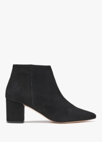 DANIEL Alia Black Suede Block Heel Ankle Boots Size: 40, Colour: Black