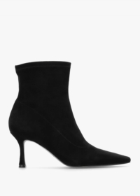 DANIEL Elenora Black Suede Shaped Heel Ankle Boots Size: 41, Colour: B