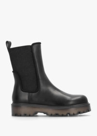 DANIEL Ezzie Black Leather Tall Chelsea Boots Colour: Black Leather, S