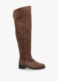 DANIEL Giselle Taupe Suede Over The Knee Boots Size: 41, Colour: Taupe