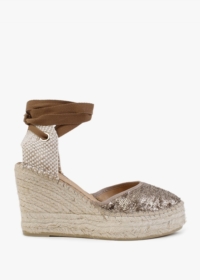 DANIEL Marken Bronze Sequin Wedge Espadrilles Size: 36, Colour: Gold M