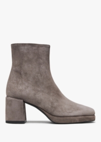 DANIEL Salima Grey Suede Block Heel Ankle Boots Size: 41, Colour: Grey