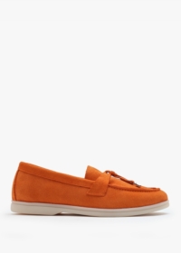 DANIEL Siani Orange Suede Loafers Size: 41, Colour: Orange Suede