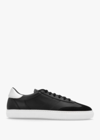 DANIEL Thamby Black Leather Low Profile Trainers Colour: Black Leather