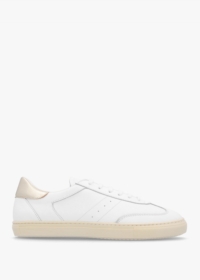 DANIEL Thamby White Leather Low Profile Trainers Size: 41, Colour: Whi